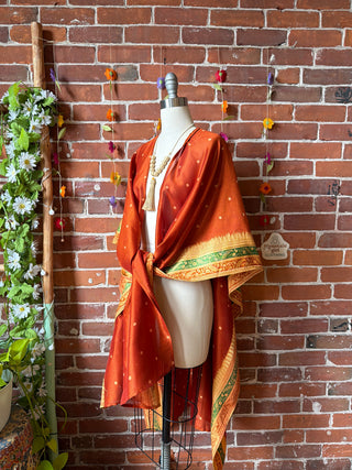 Summer Dreams 100% Silk Poncho Robe- Fair Trade Made