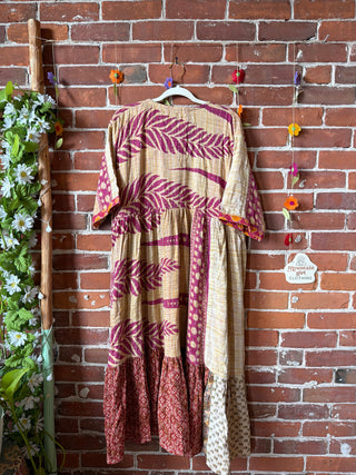 Coffee In The Morning Kantha Dress - Fits up to 3X