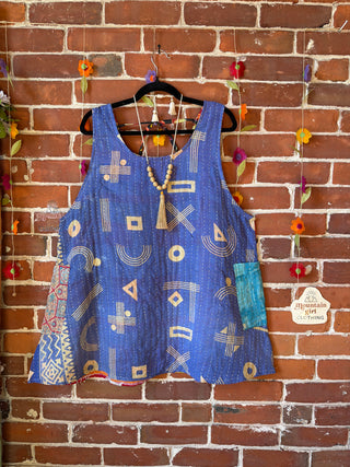Bohemian Journey Kantha Tank - Fair Trade Made