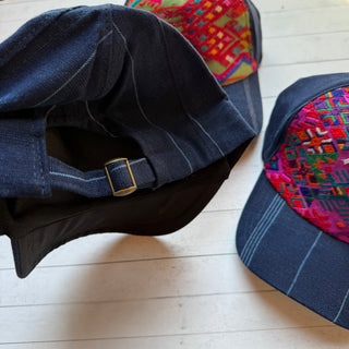 Mystery Print Huipile Embroidered Hat - One of A Kind - Fair Trade Made