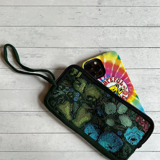 Upcycled Embroidered Long Wallet / Wristlet