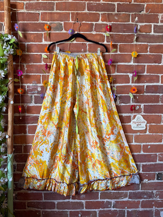 Festival Drift Wide Leg Recycled Sari Lounge Pants - Size 0-12 - Fair Trade Made