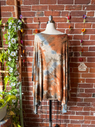 OOAK Spring Collection - Callisto Kantha Crescent Moon Tunic Poncho Top