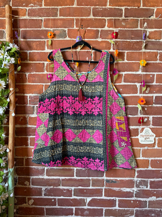Bohemian Journey Kantha Tank - Fair Trade Made