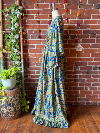 Delphia Recycled Ruffle Sari Dress w/ Pockets - Tall Length