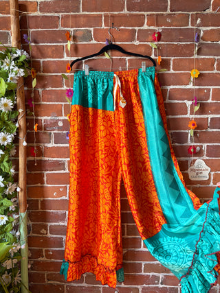 Festival Drift Recycled Sari Pants - “Plus” Size - Fair Trade Made