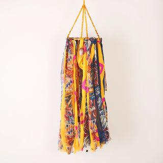 Sunrise Sari Windsock Chime Wall Hanging - Fair Trade Made -Final Sale