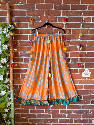Festival Drift Wide Leg Recycled Sari Lounge Pants - Fair Trade Made