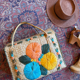 Second Hand Finds - Woven Vintage Boho Beach Bag
