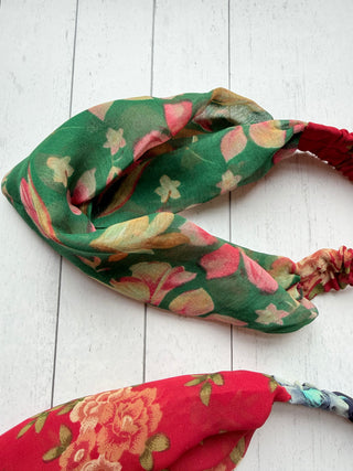 Among The Flowers Recycled Sari Headband - Fair Trade Made - Final Sale