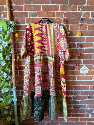 Coffee In The Morning Kantha Dress - Fits up to 3X