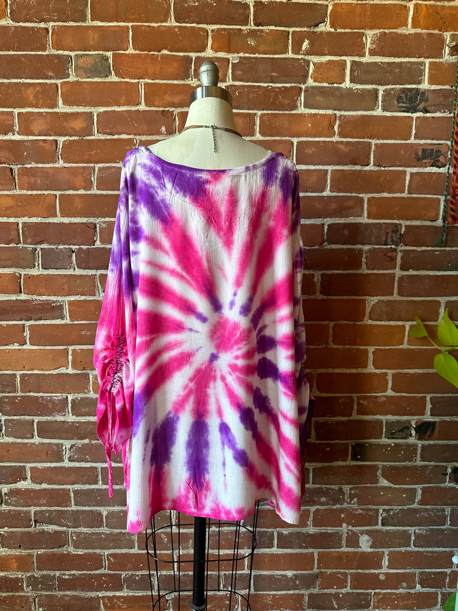 Free Size up to 2X - Wilder Flowy Top - Pink / Purple