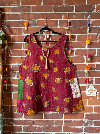 Bohemian Journey Kantha Tank - Fair Trade Made