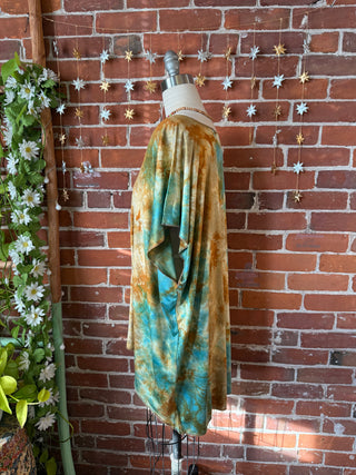 OOAK Winter Collection- Crescent Kantha Moon Tie Dye Free Flowing Tunic / Top