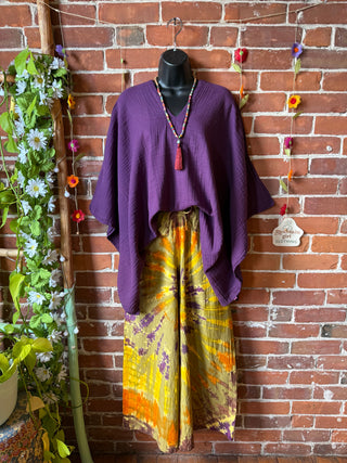Amethyst Breeze Cotton Poncho Top
- Fair Trade Made