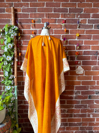 Summer Dreams 100% Silk Poncho Robe- Fair Trade Made