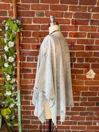 OOAK Spring Collection - Upcycled Kantha Flower Patch Patchwork Poncho Style Top 🌼