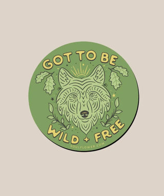 Wild and Free Wolf Magnet - Stocking Stuffer