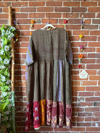 Coffee In The Morning Kantha Dress - Fits up to 3X