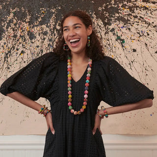 Kantha Dangling Square Earrings -Fair Trade Made