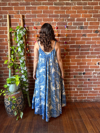 Delphia Recycled Sari Dress w/ Pockets