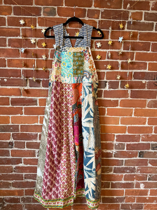 NEW SIZES! La Boheme Patchwork Wide Leg Overalls