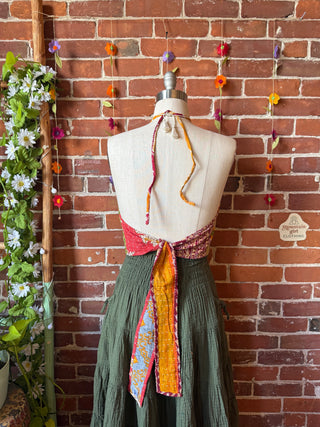 Size 0-12 In Bloom Reversible Kantha Halter Top