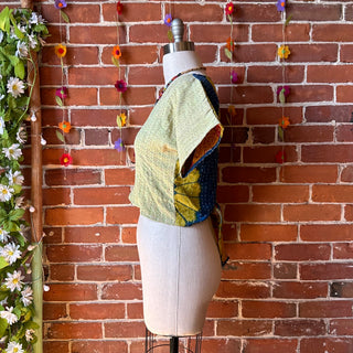 Nova Kantha Short Sleeve Wrap Top