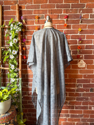 Summer Dreams 100% Silk Poncho Robe- Fair Trade Made