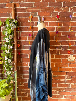 OOAK Autumn Collection- Upcycled Justin Timberlake Inspired Tie Dye Poncho Tee
