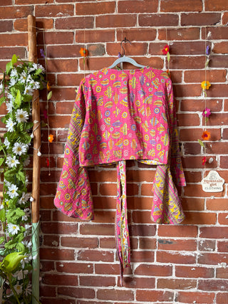 Free Size Nova Kantha Bell Sleeve Wrap Top