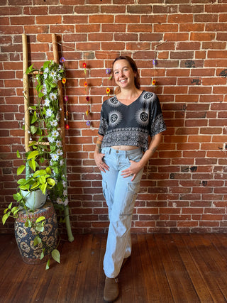 In Zen Mode Layering Boxy Crop Top - Multiple Colors Available