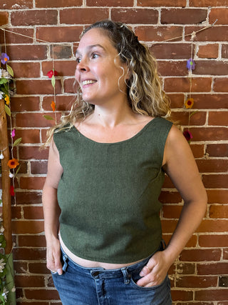100% Cotton Autumn Sleeveless Wrap Top