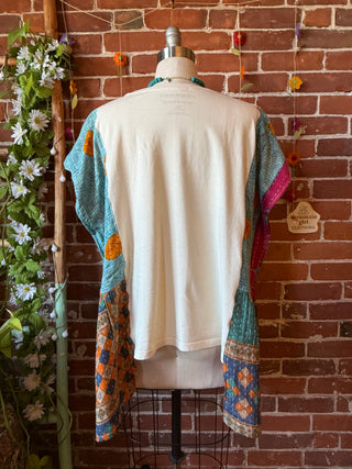 OOAK Autumn Collection- Journey Inspired Upcycled  Poncho Tee