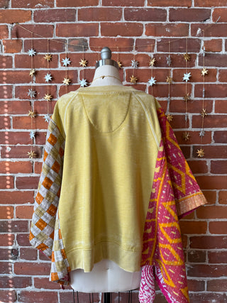 Upcycled The Band Kantha Poncho Sweatshirt