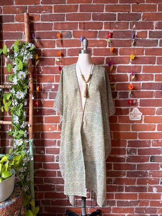 Summer Dreams 100% Silk Poncho Robe- Fair Trade Made