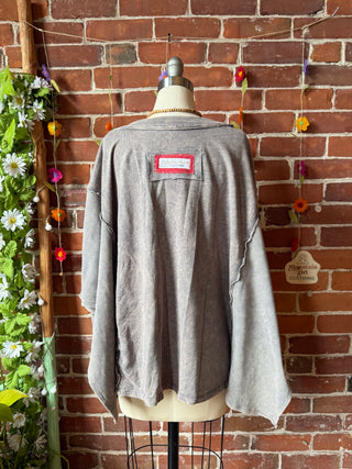 OOAK Spring Collection - Upcycled Flower Patch Patchwork Poncho Style Top 🌼