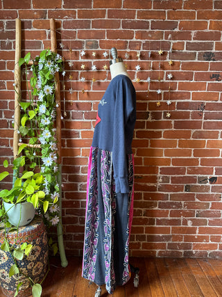 OOAK Autumn Collection - Size Large/XL Upcycled Rolling Stones Inspired Tshirt Dress