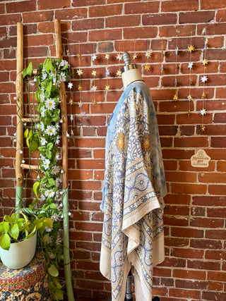 Pearl Classic Rock Tie Dye Boho Hi Lo Poncho Top