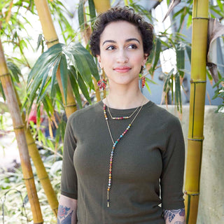Kantha Upcycled Horizontal Bar Necklace