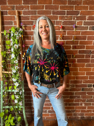 Dark Side of the Moon Cropped Tie Dye Tee - Multiple Colors Available - Fair Trade Made