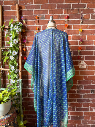 Summer Dreams 100% Silk Poncho Robe- Fair Trade Made