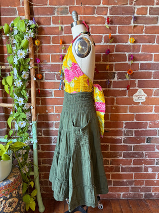 Green Meadow 100% Cotton Gauze Skirt / Mini Dress - Fair Trade Made