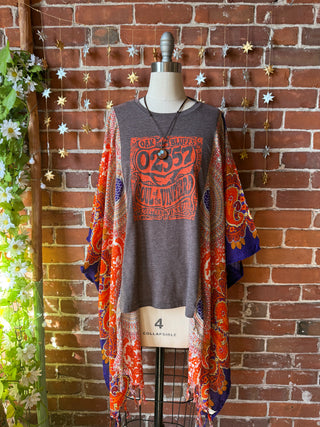 OOAK Autumn Collection - Upcycled Oak Bluffs Hi Lo Poncho Top