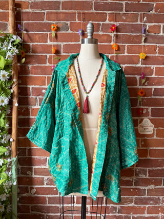 OOAK Summer Collection - Upcycled  Grateful Dead inspired Vintage Kantha Jacket