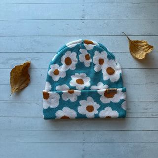 Retro Boho Floral Beanie Hat - Small Business Made!