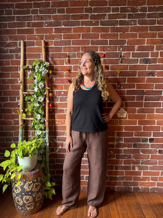 Canyon Breeze 100% Linen Straight Leg Pants - Multiple Colors- Made in Italy