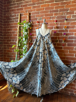 Delphia Recycled Sari Dress w/ Pockets