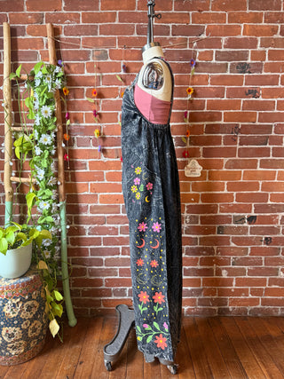 Boho Moon & Blooms Wide Leg Overalls -Multiple Colors and Sizes