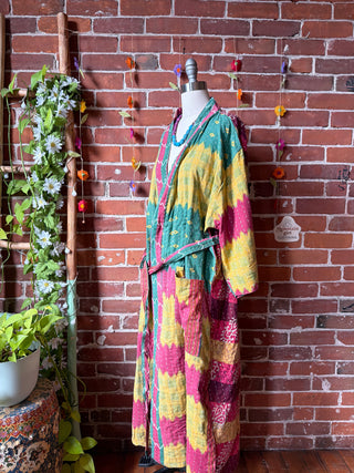 Riverstone Kantha Robe Kimono - Fair Trade Made